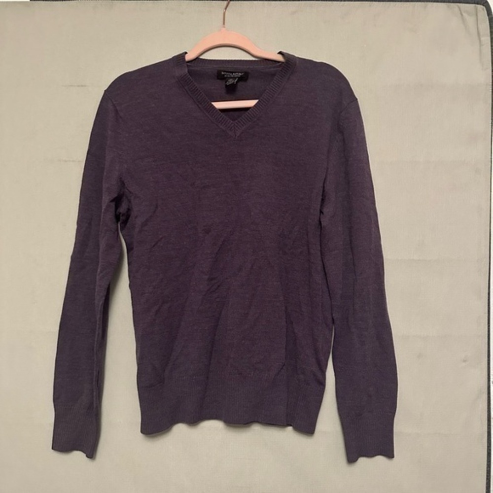 Banana Republic 100% Extra Fine Merino Wool Vneck Sweater Top Men Medium